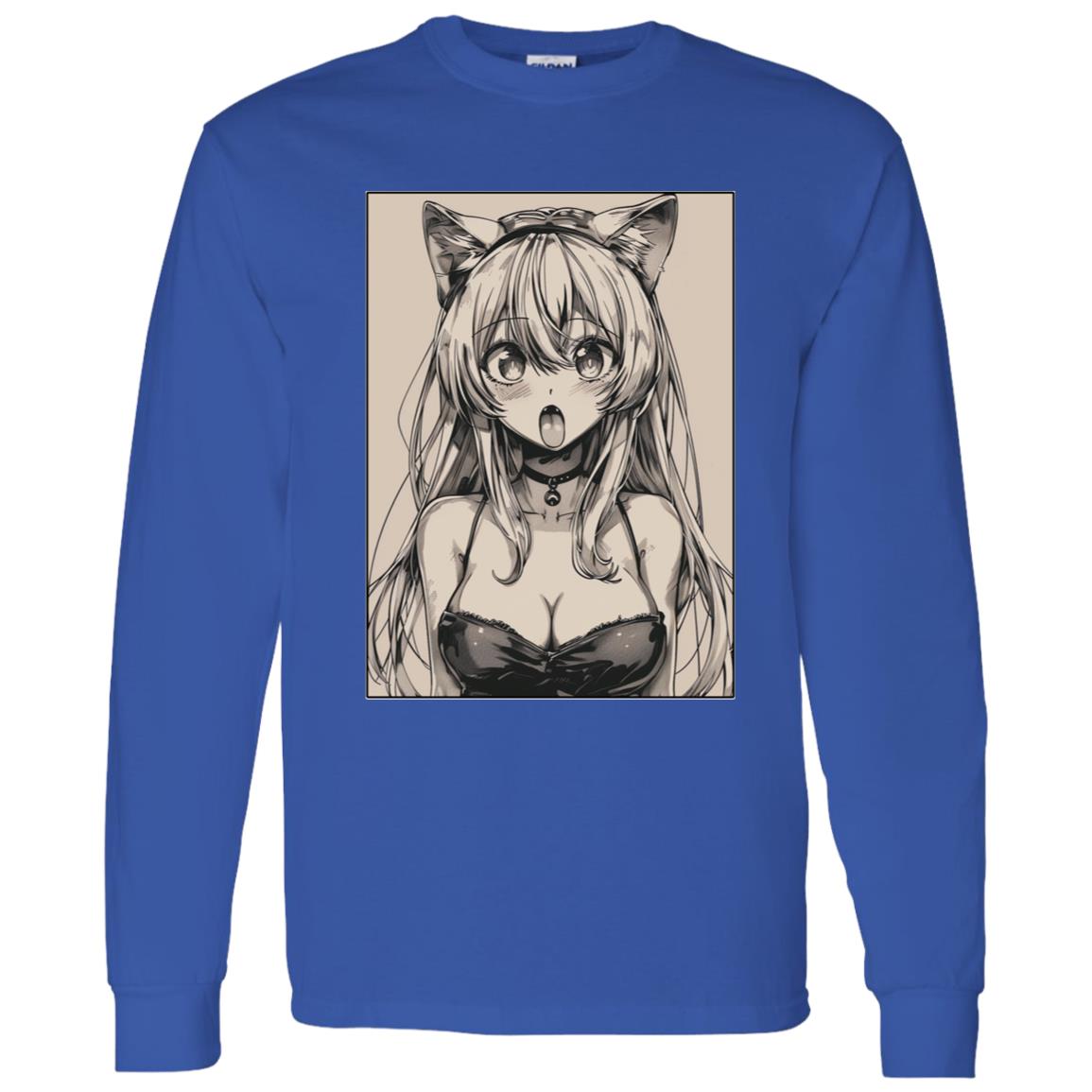 LS T-Shirt Anime Cat Eared Girl