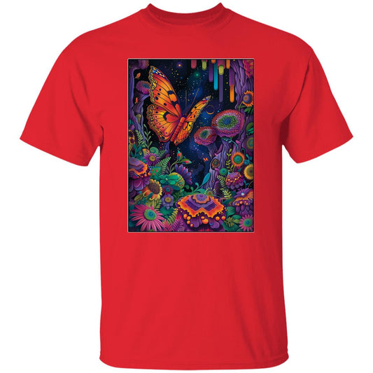 Oversized T-Shirt Psychedelic Butterfly