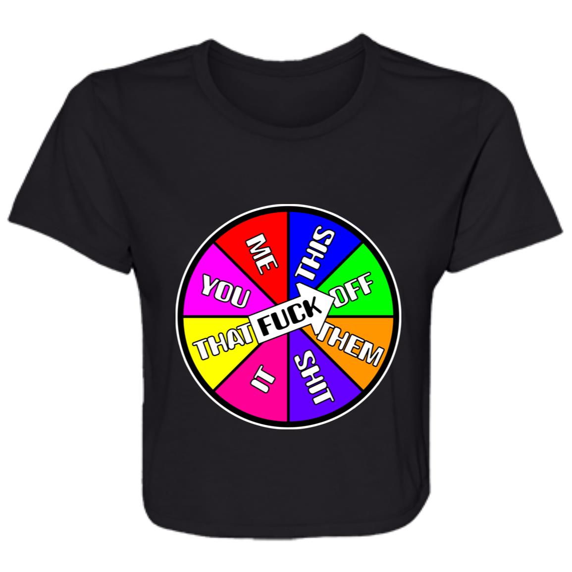 Flowy Cropped Tee Fuck Spinner