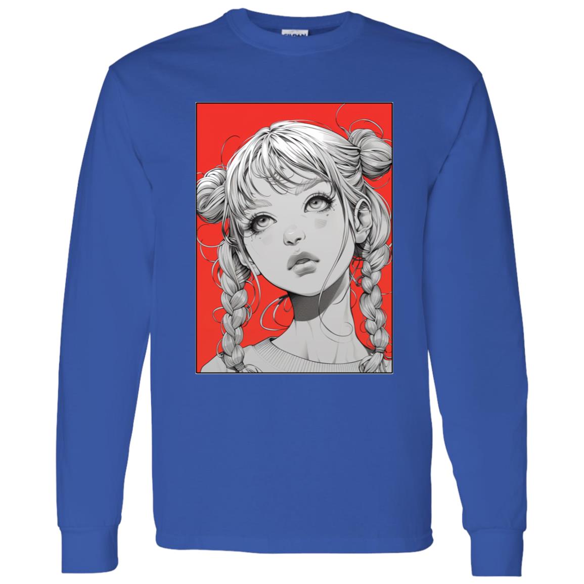 LS T-Shirt Anime Pigtail Girl