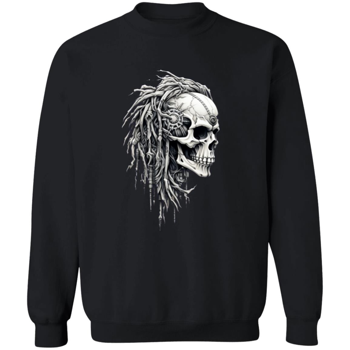 Pullover Sweatshirt Bio Mechanical Skull