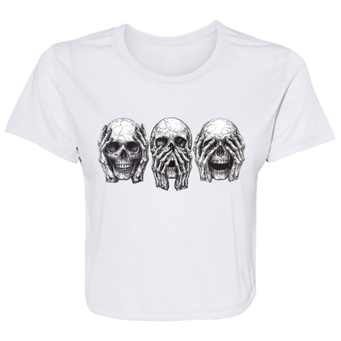 Flowy Cropped Tee Hear No Evil Speak No Evil See No Evil