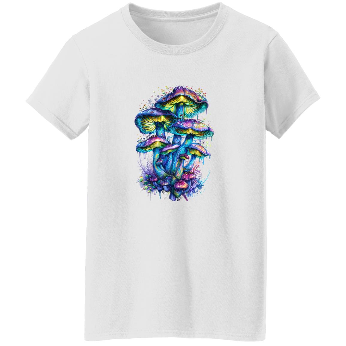 Oversized T-Shirt Colorful Mushroom Cluster