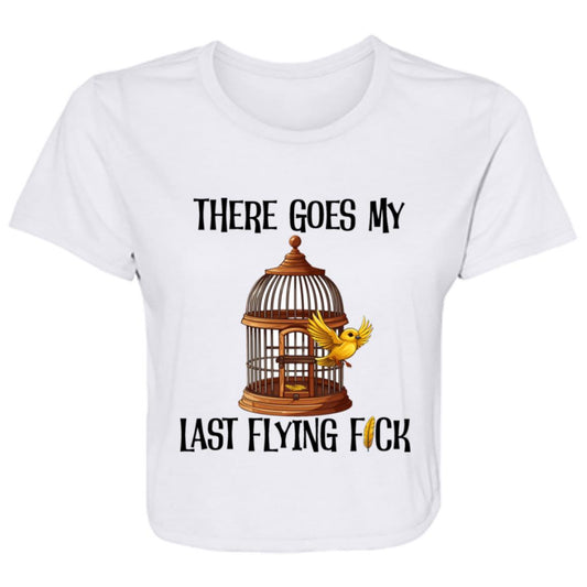 Flowy Cropped Tee There Goes My Last Flying Fuck (Black)