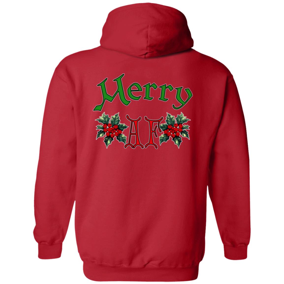 Zip Up Hooded Sweatshirt Merry AF