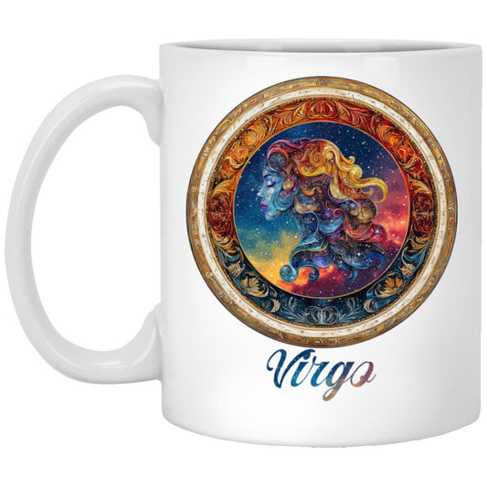 11oz White Mug Zodiac Virgo