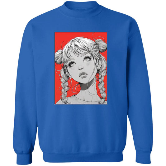Pullover Sweatshirt Anime Pigtail Girl