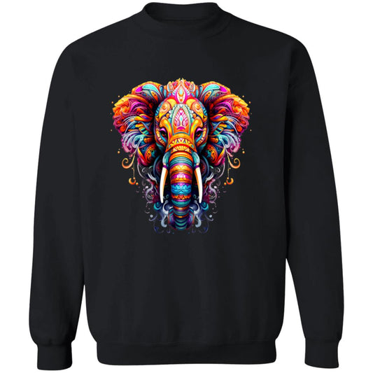Pullover Sweatshirt Psychedelic Elephant
