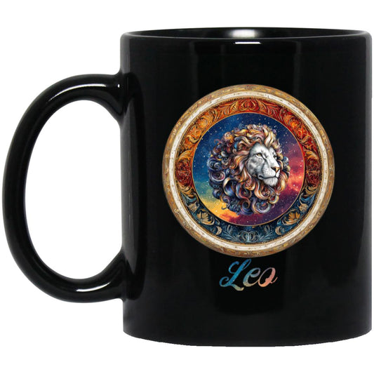 11oz Black Mug Zodiac Leo