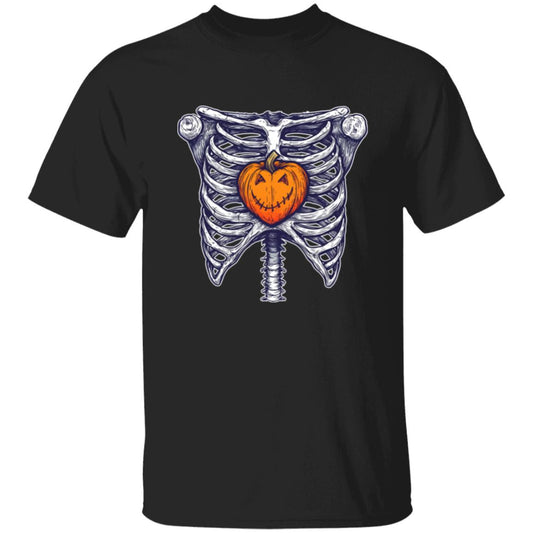 Oversized T-Shirt Pumpkin Heart Rib Cage