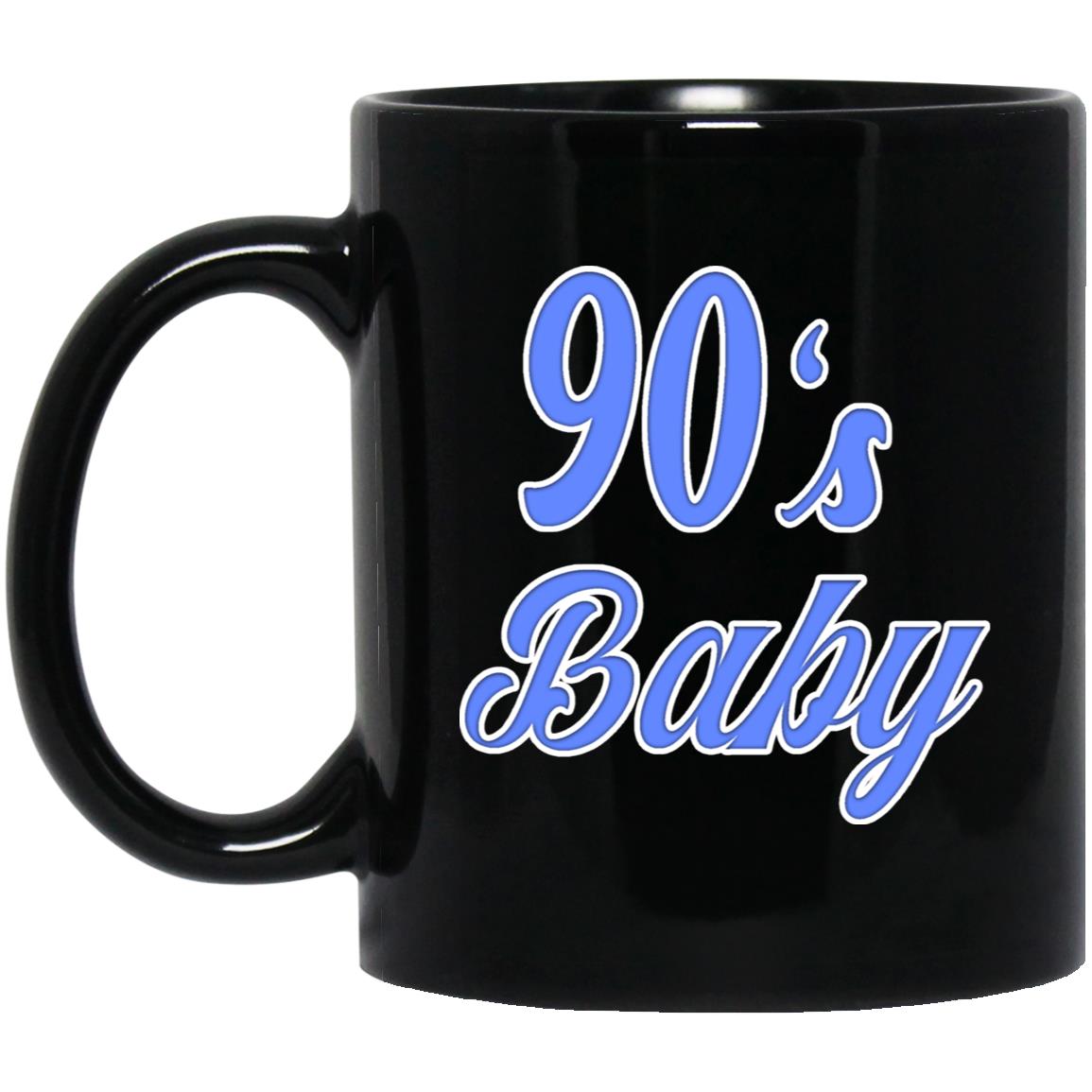 11oz Black Mug 90's Baby