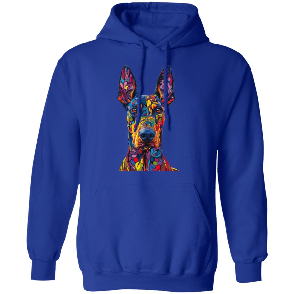 Pullover Hoodie Colorful Abstract Doberman