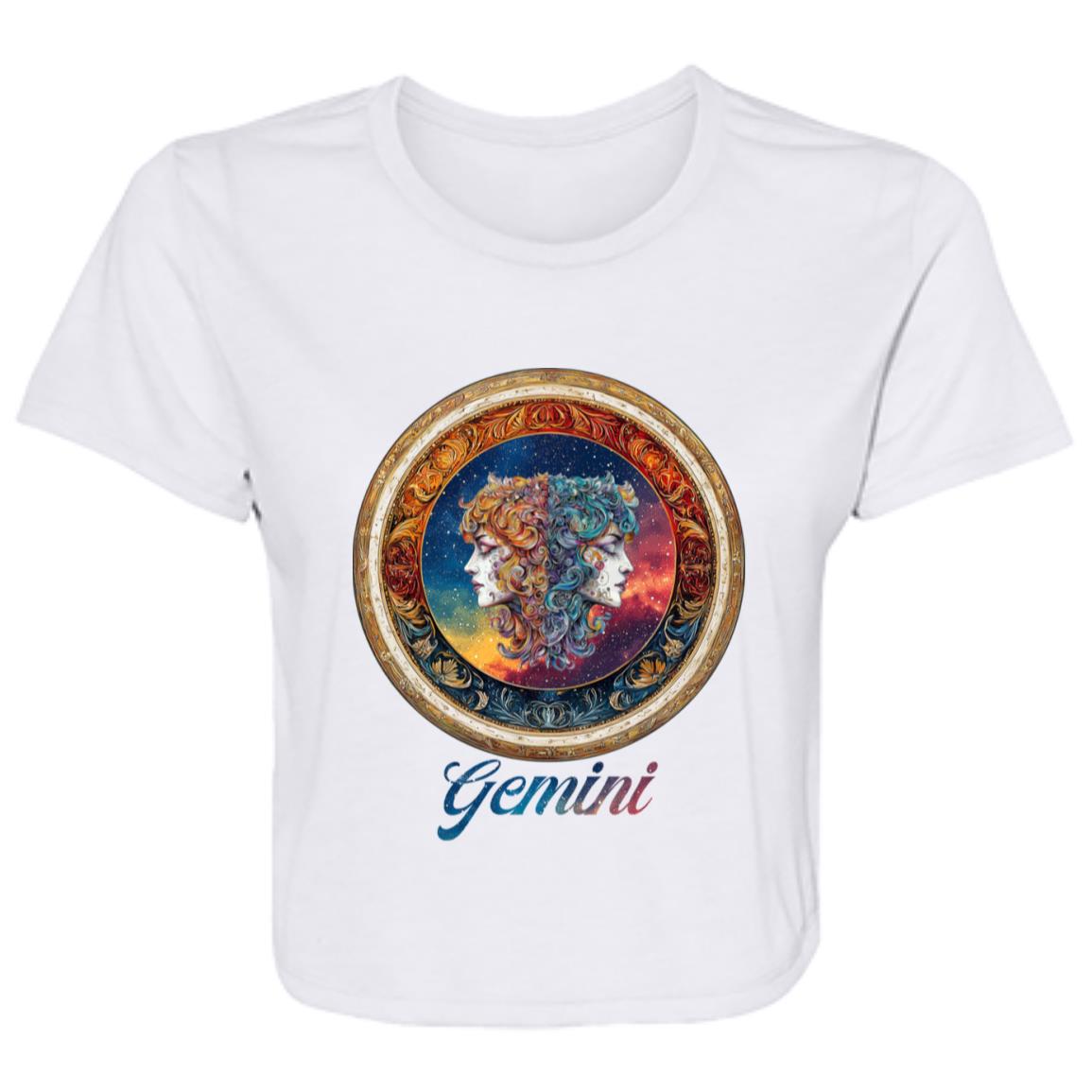 Flowy Cropped Tee Zodiac Gemini