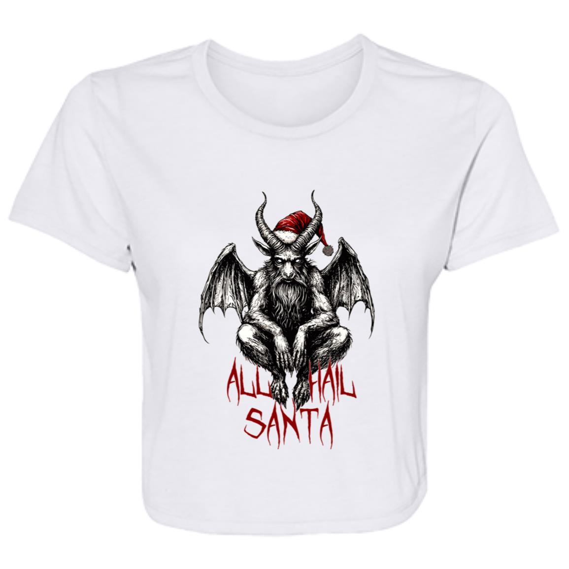 Flowy Cropped Tee All Hail Santa