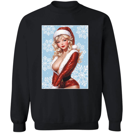 Pullover Sweatshirt Santa Pin Up Lady