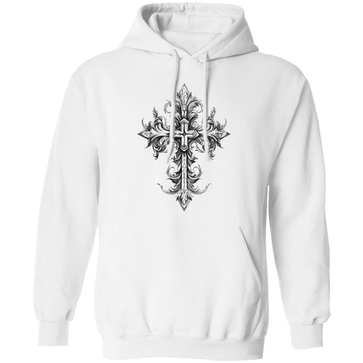 Pullover Hoodie Ornate Cross