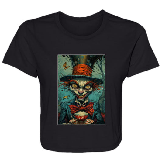 Flowy Cropped Tee Mad Hatter