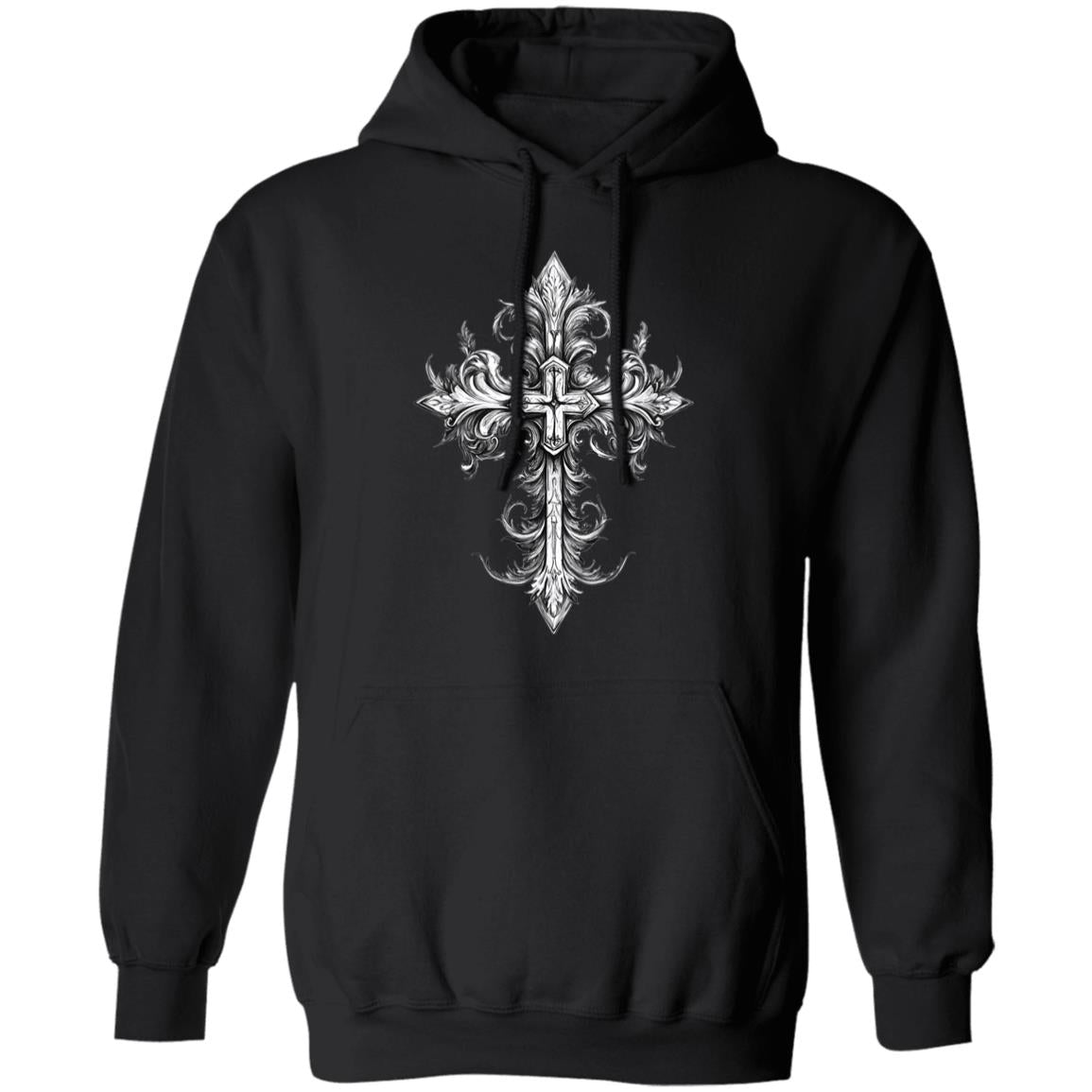Pullover Hoodie Ornate Cross