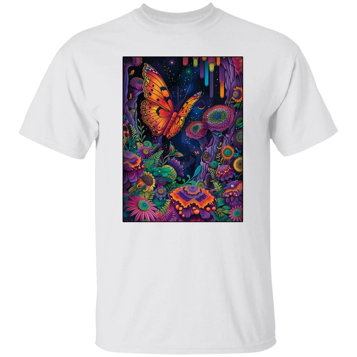 Oversized T-Shirt Psychedelic Butterfly