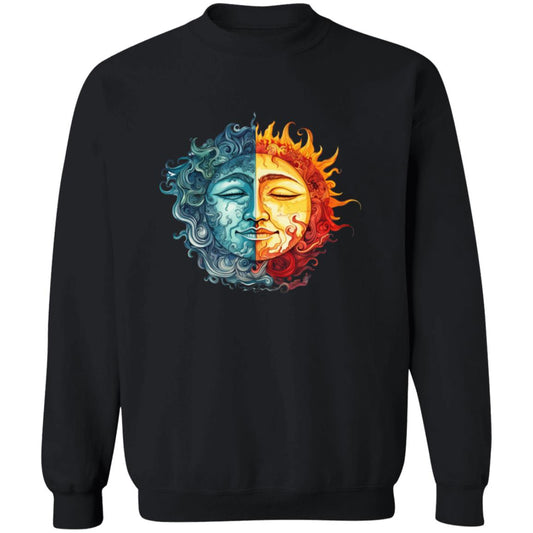 Pullover Sweatshirt Sun & Moon Ying Yang