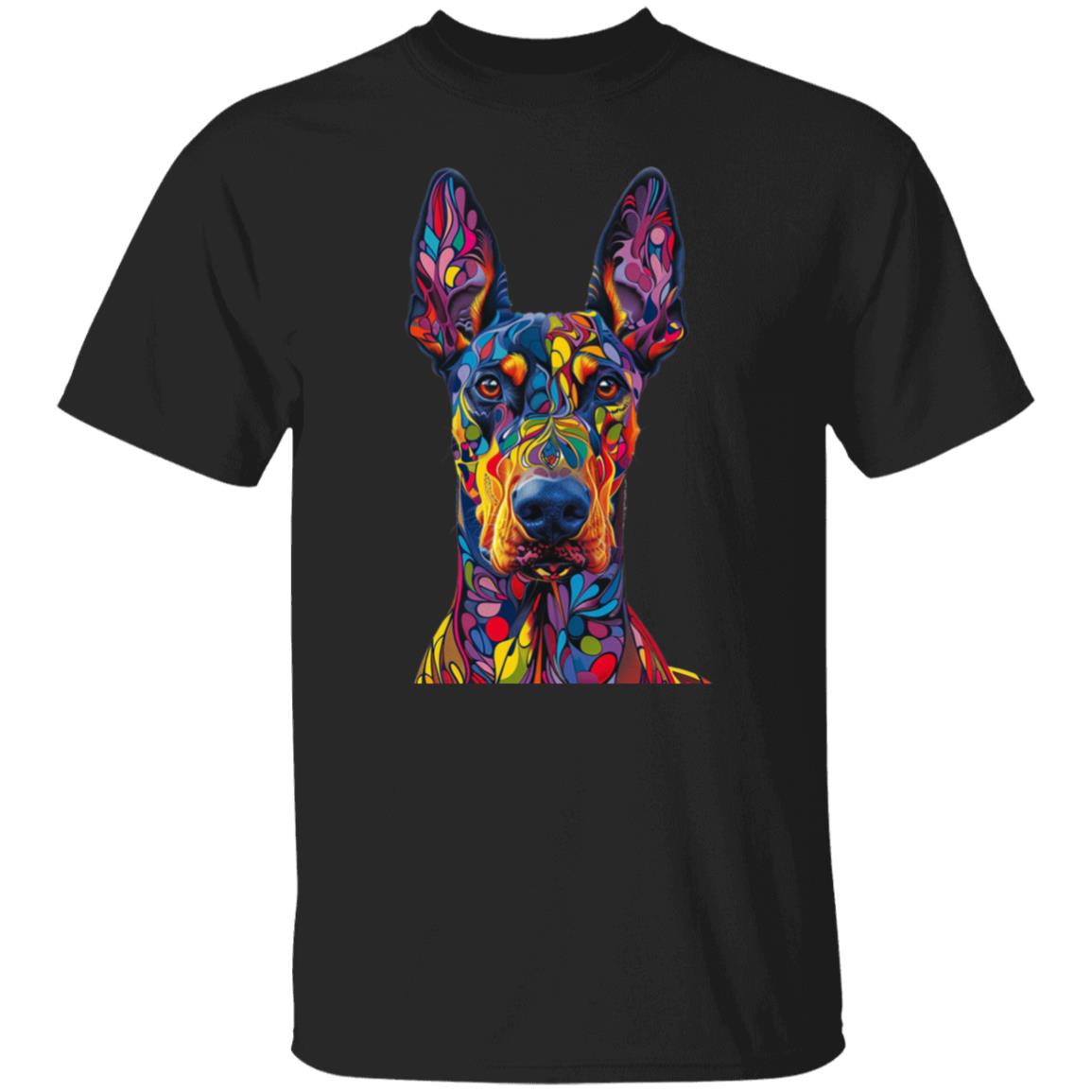 Oversized T-Shirt Colorful Abstract Doberman