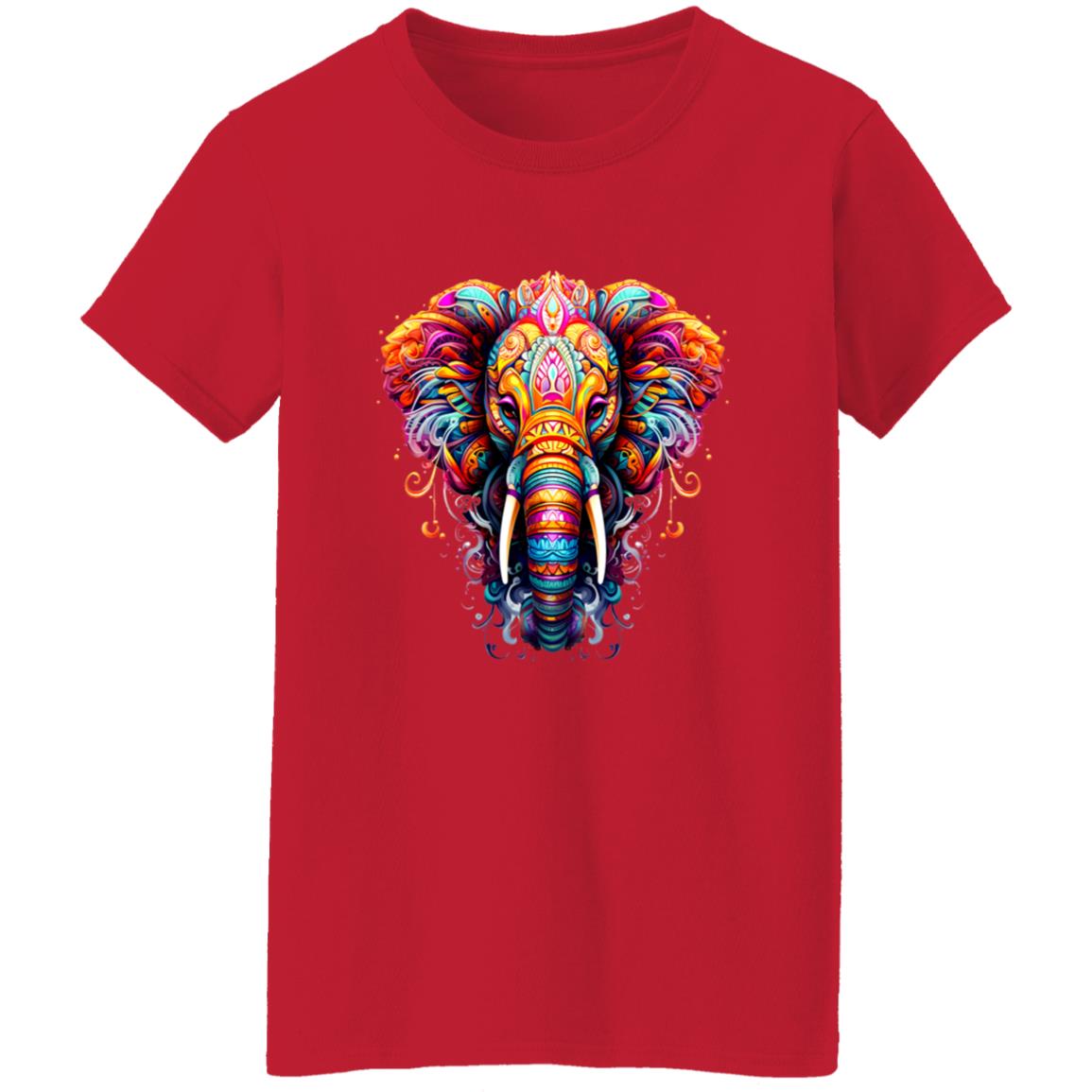 Oversized T-Shirt Psychedelic Elephant