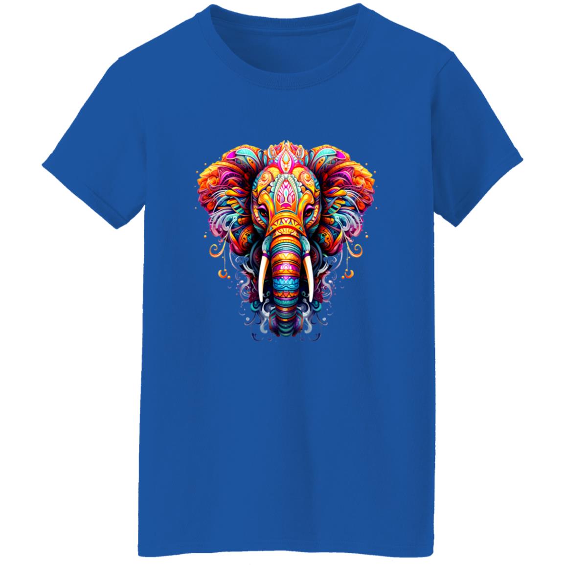 Oversized T-Shirt Psychedelic Elephant