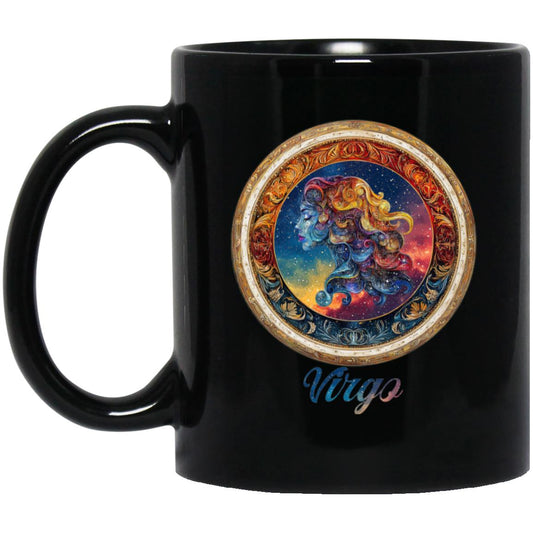 11oz Black Mug Zodiac Virgo