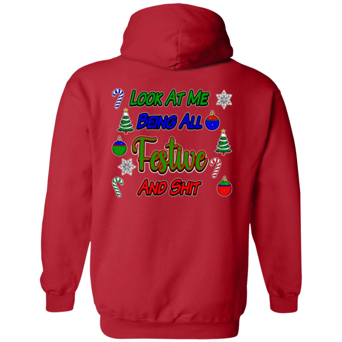 Zip Up Hooded Sweatshirt Festive And Shit