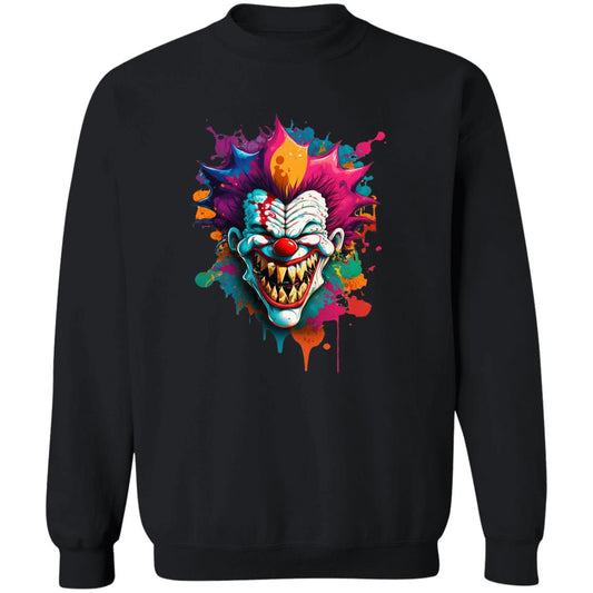 Pullover Sweatshirt Paint Splatter Clown