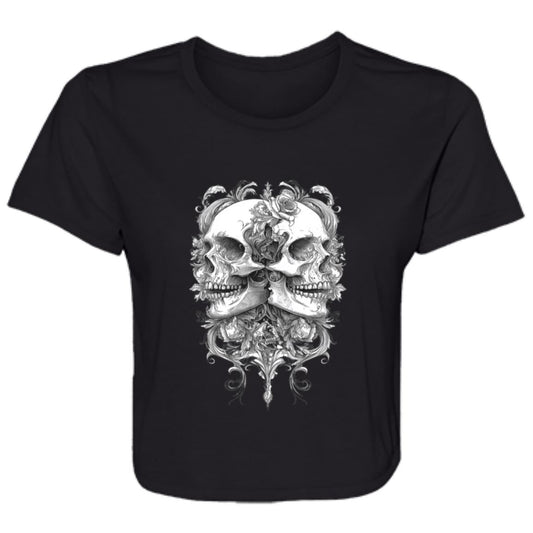 Flowy Cropped Tee Split Personality