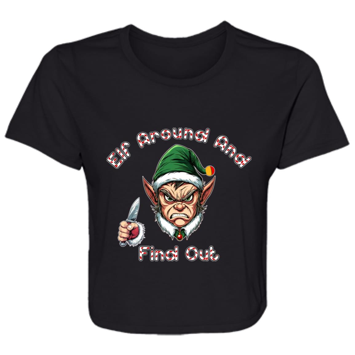Flowy Cropped Tee Elf Around And Find Out