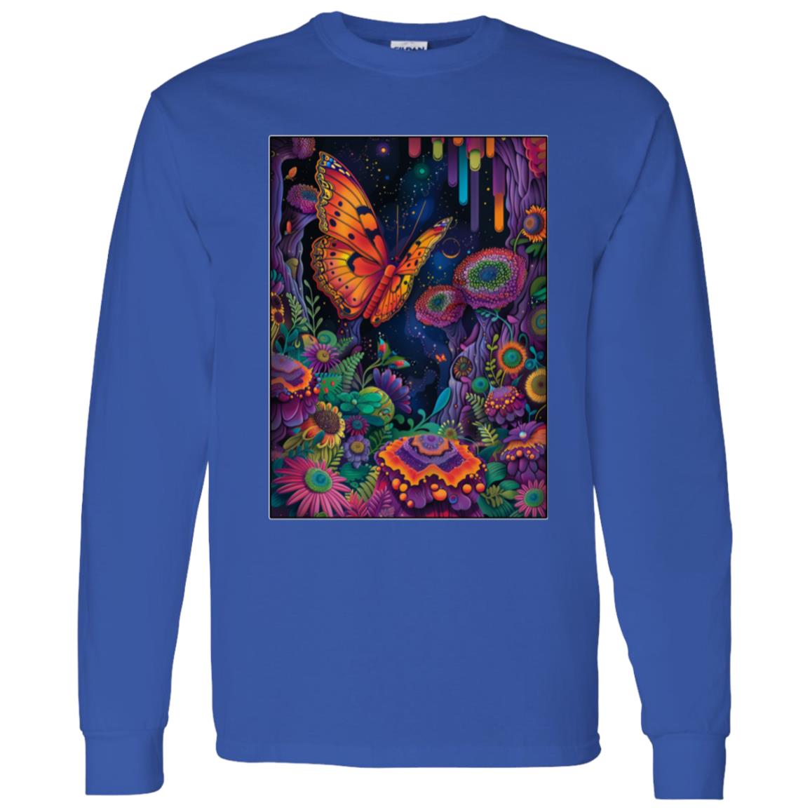 LS T-Shirt Psychedelic Butterfly