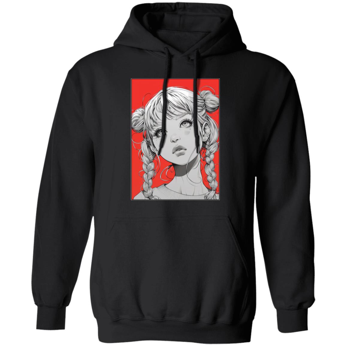 Pullover Hoodie Anime Pigtail Girl