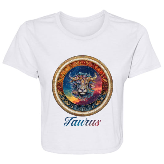 Flowy Cropped Tee Zodiac Taurus