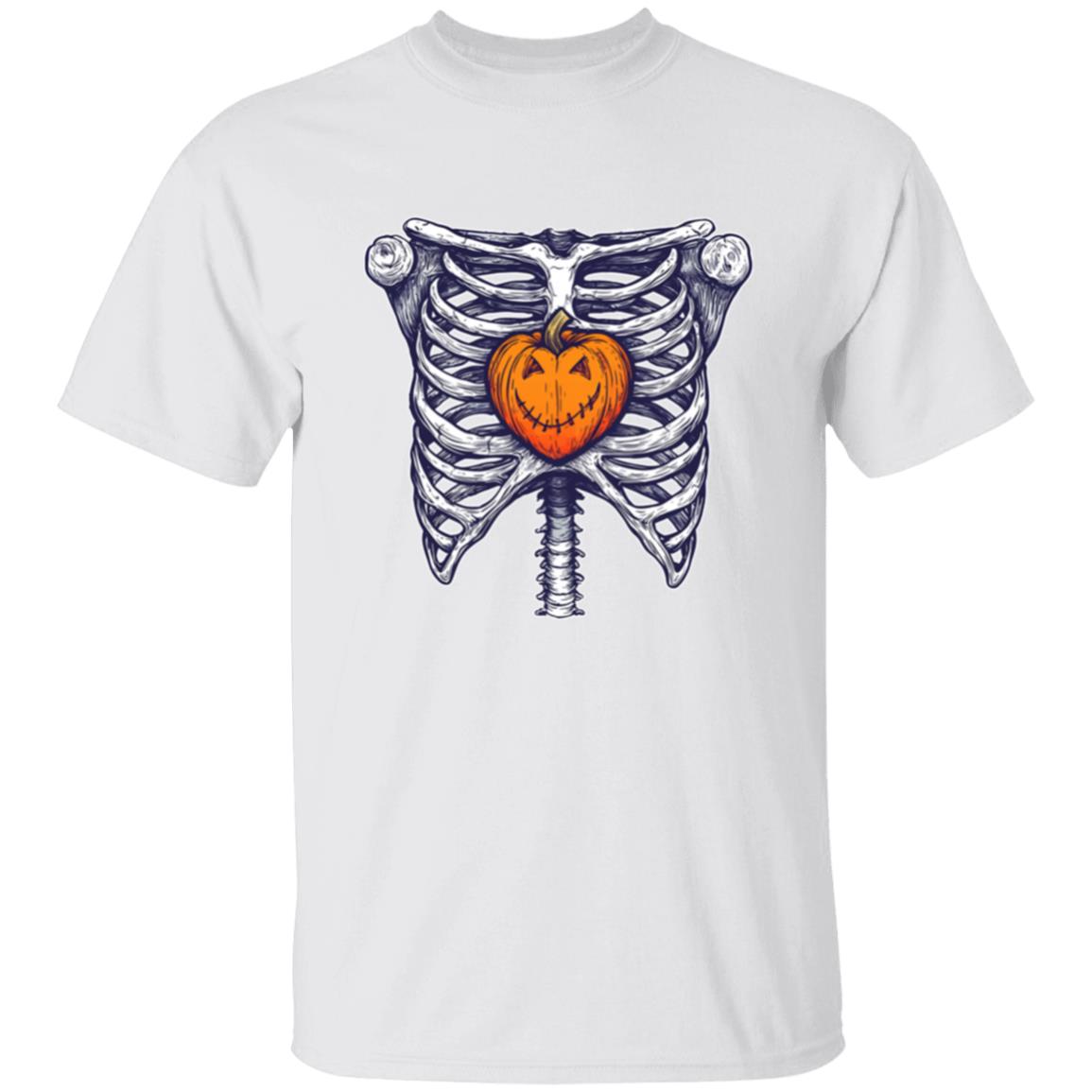Oversized T-Shirt Pumpkin Heart Rib Cage