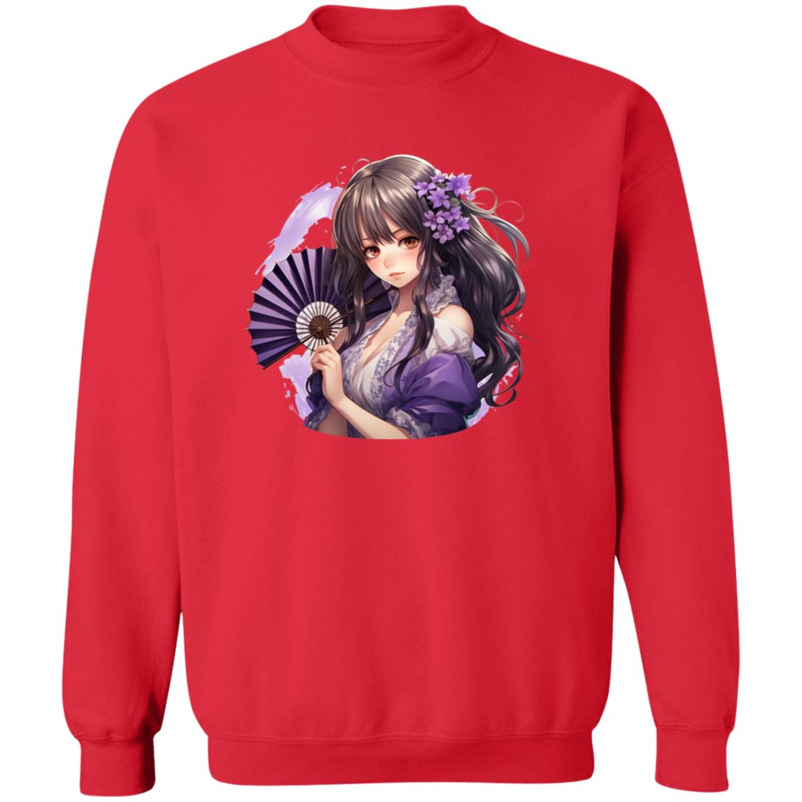 Pullover Sweatshirt Anime Geisha