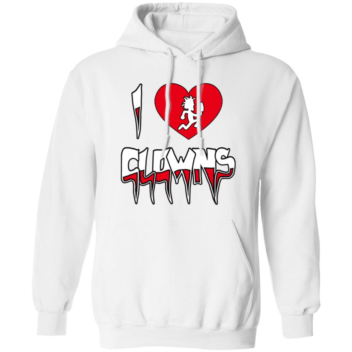 Pullover Hoodie I Love Clowns
