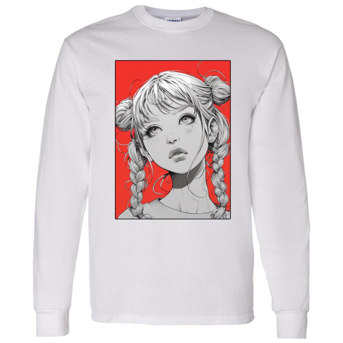 LS T-Shirt Anime Pigtail Girl
