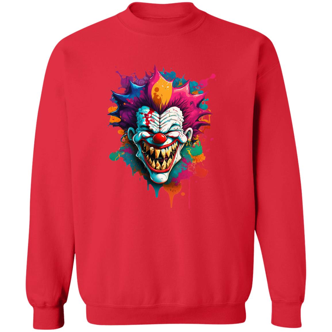 Pullover Sweatshirt Paint Splatter Clown