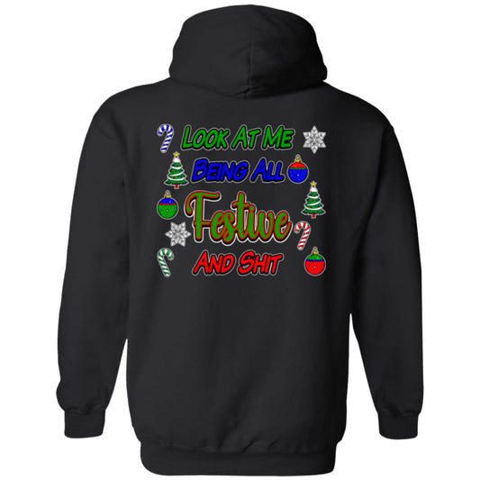 Zip Up Hooded Sweatshirt Festive And Shit