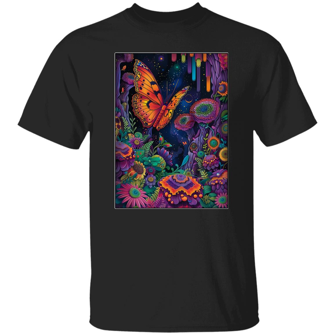 Oversized T-Shirt Psychedelic Butterfly