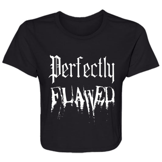 Flowy Cropped Tee Perfectly Flawed (White)
