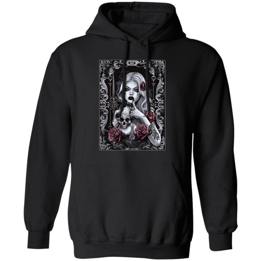 Pullover Hoodie Goth Girl Portrait