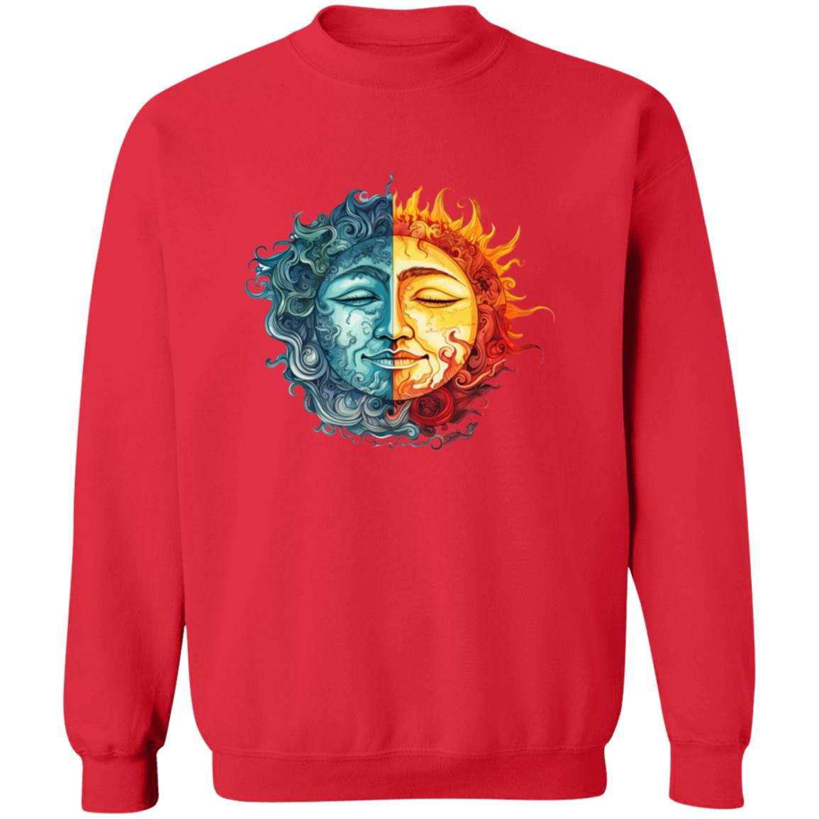 Pullover Sweatshirt Sun & Moon Ying Yang