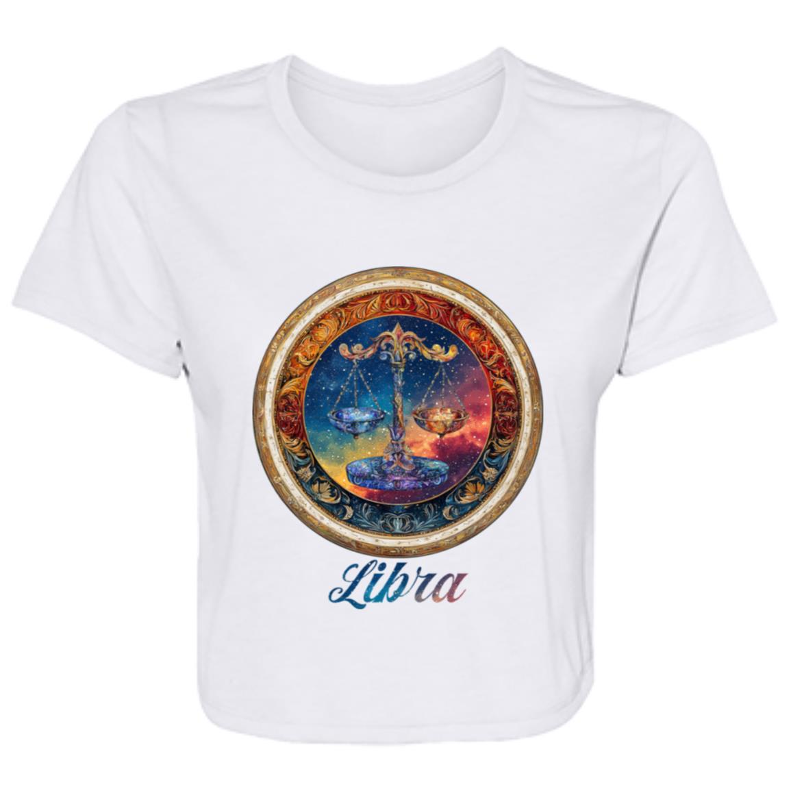Flowy Cropped Tee Zodiac Libra