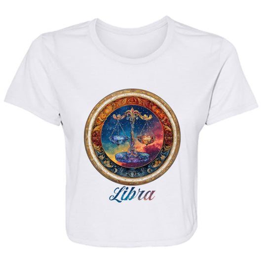 Flowy Cropped Tee Zodiac Libra