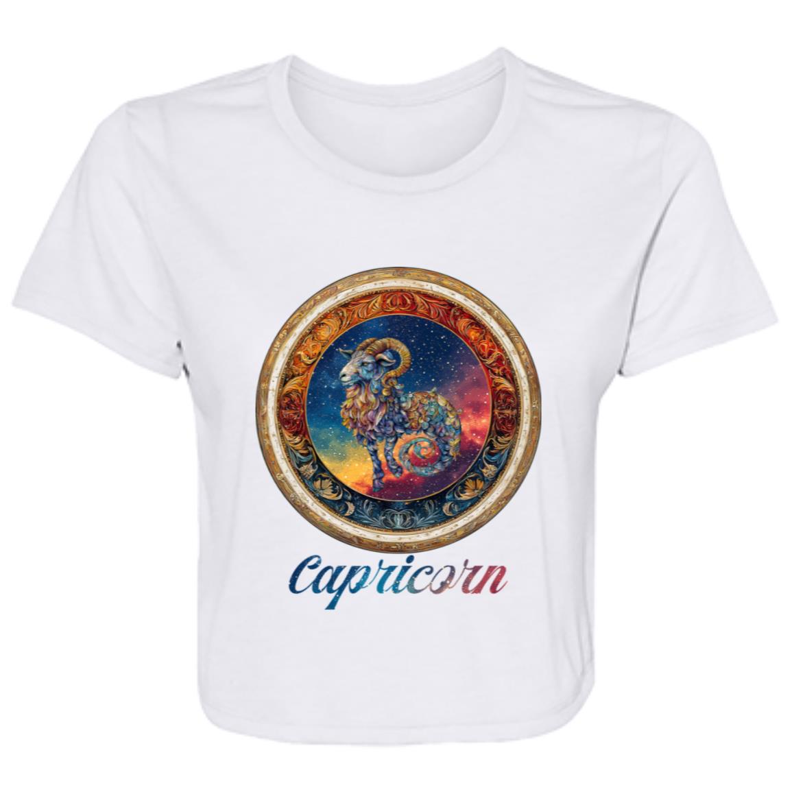 Flowy Cropped Tee Zodiac Capricorn