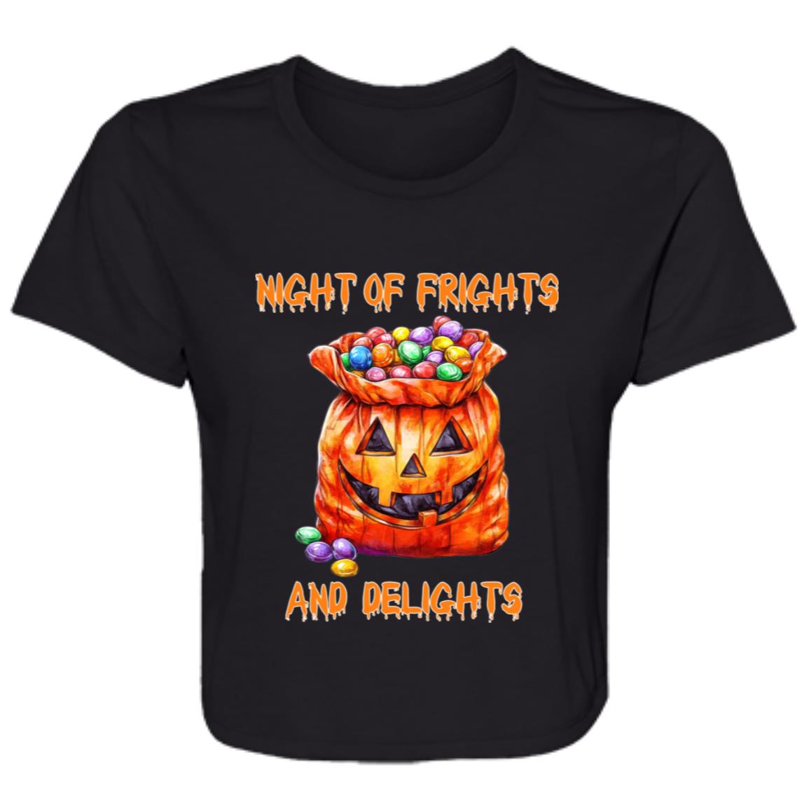 Flowy Cropped Tee Night Of Frights And Delights