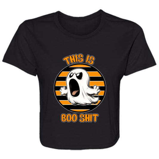 Flowy Cropped Tee This Is Boo Shit
